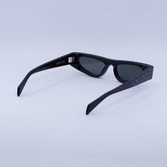 Gucci GG1779S 010 Sunglasses Black with Metal Stud Detail Cat Eye Frame main image 6